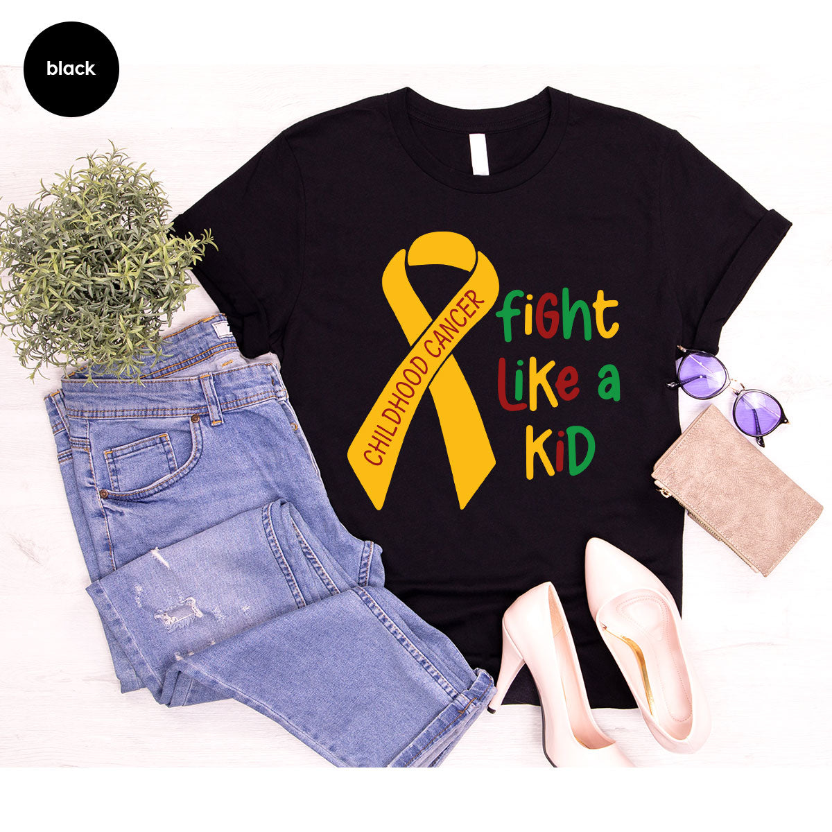 Fighting Like A Kid Shirt, Cancer Fight Shirt, Childhood Canver Fighter t-Shirt, Gift For Cancer Kids