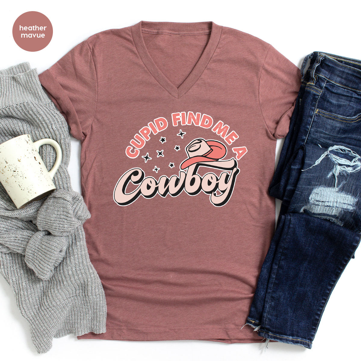 Cupid Find Me A Cowboy Shirt, Valentine Day Shirt, Cowboy Love T-Shirt