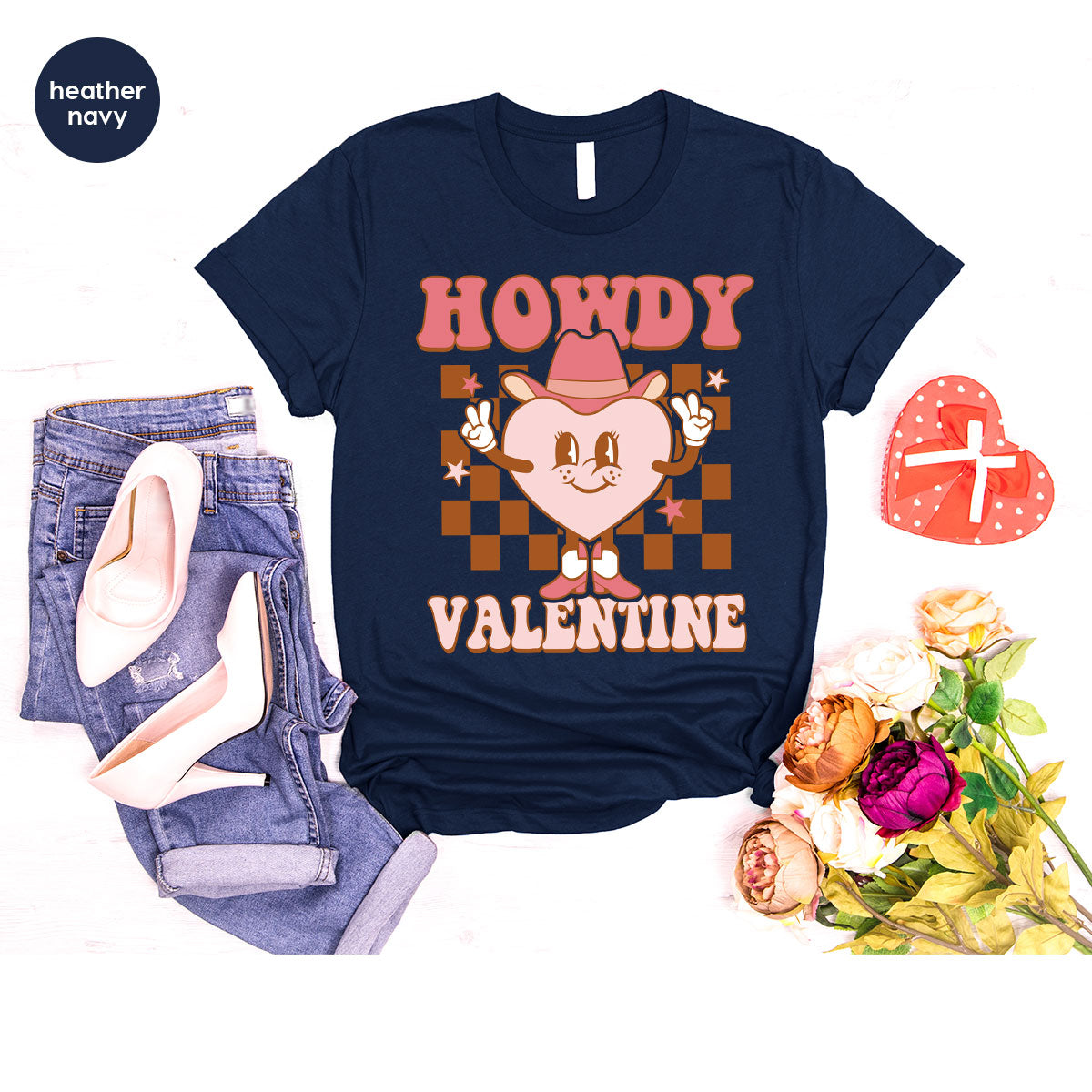 Howdy Valentine Shirt, 2023 Valentine's Day Shirt, Cute Feb 14 Tee