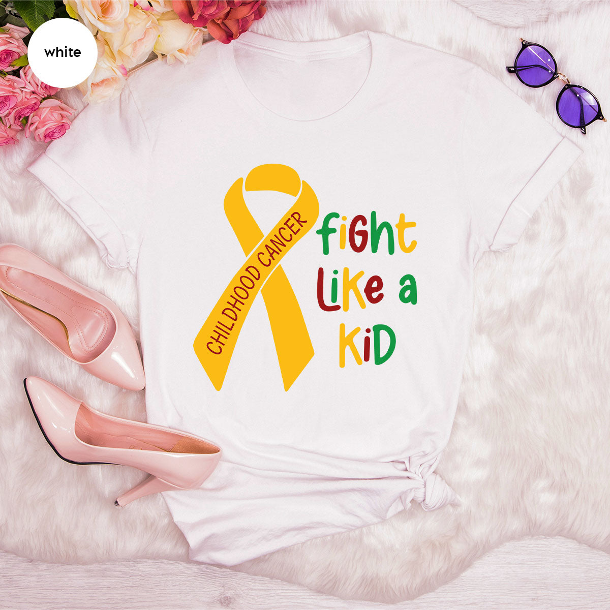 Fighting Like A Kid Shirt, Cancer Fight Shirt, Childhood Canver Fighter t-Shirt, Gift For Cancer Kids