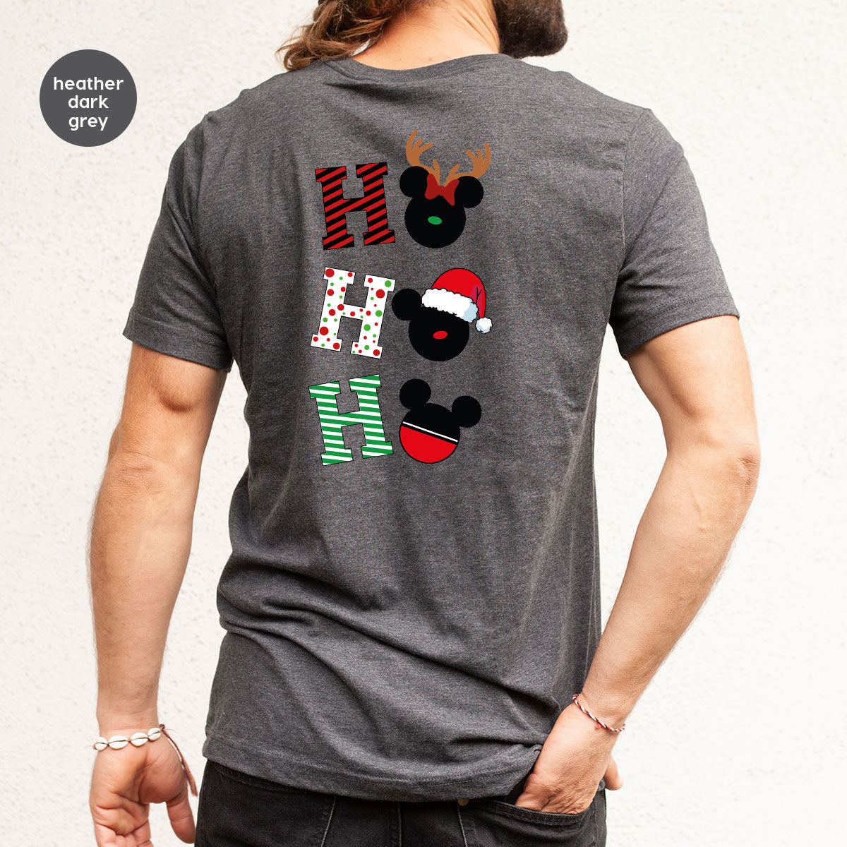 H For Christmas T-Shirt, Christmas Deer Shirt, Funny 2023 Christmas Tee For Family