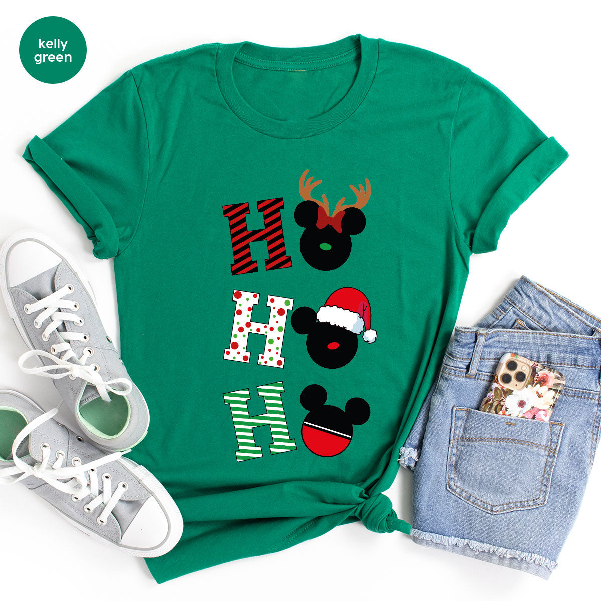 H For Christmas T-Shirt, Christmas Deer Shirt, Funny 2023 Christmas Tee For Family