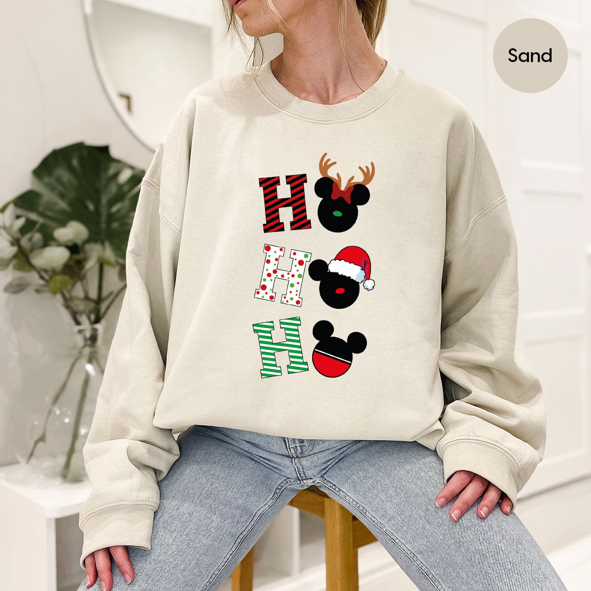 H For Christmas T-Shirt, Christmas Deer Shirt, Funny 2023 Christmas Tee For Family