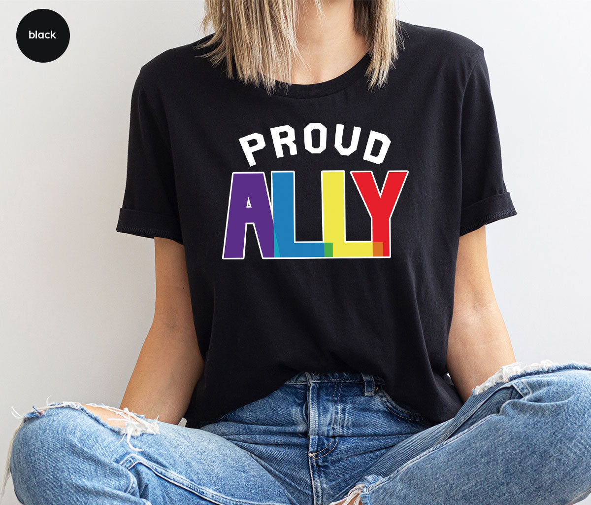 Proud Ally Shirt, LGBT Ally T-Shirt, LGBT Proud Tee