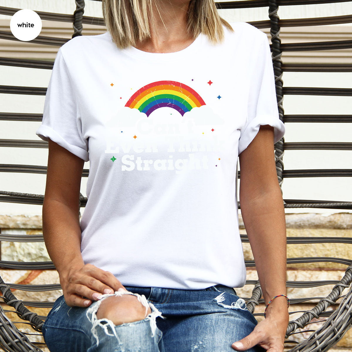 Can I Even Think Straight Shirt, Rainbow T-Shirt, LGBT T-Shirt