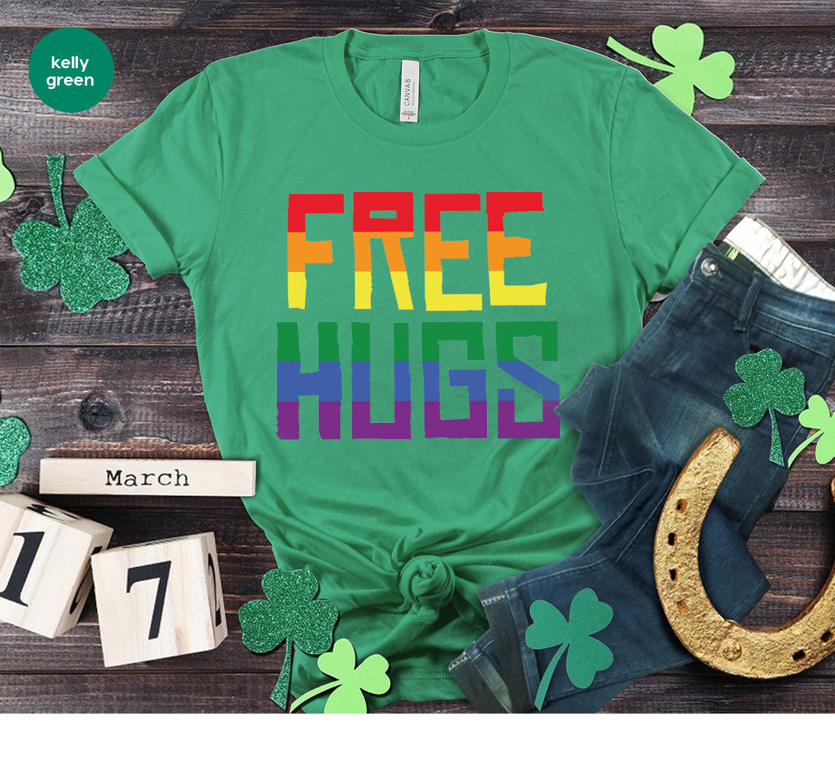 Cute LGBT Shirt, Free Hugs T-Shirt, Lovely Pride T-Shirt for LGBT