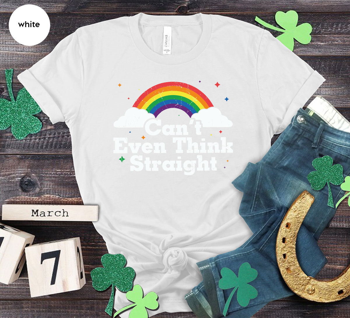 Can I Even Think Straight Shirt, Rainbow T-Shirt, LGBT T-Shirt