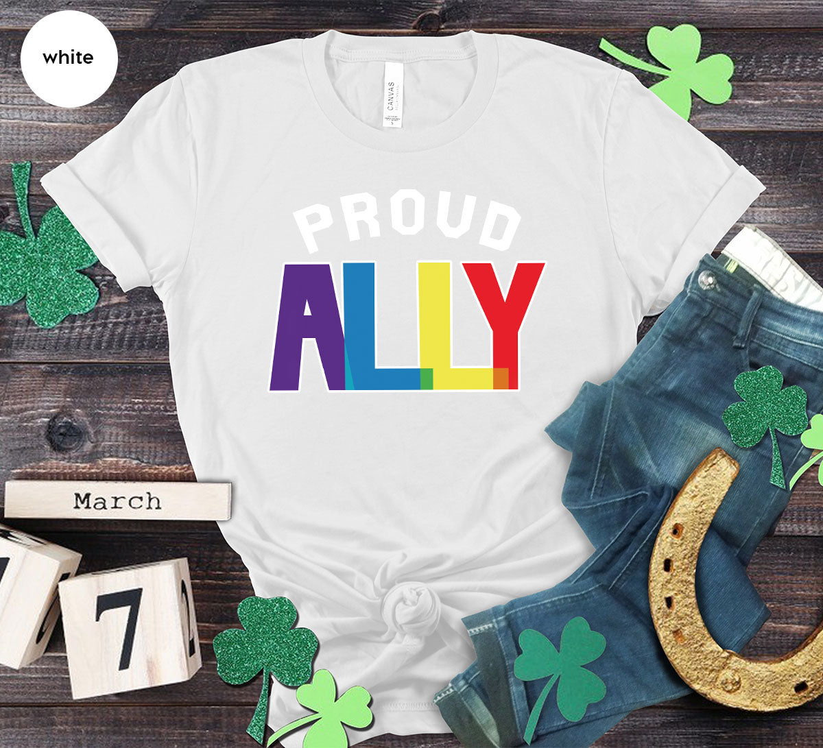 Proud Ally Shirt, LGBT Ally T-Shirt, LGBT Proud Tee