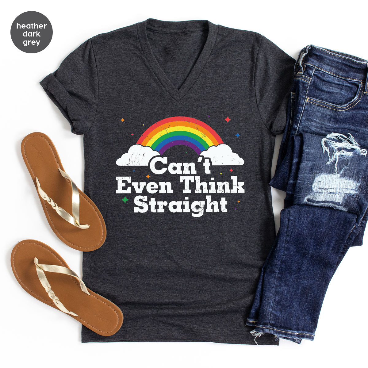 Can I Even Think Straight Shirt, Rainbow T-Shirt, LGBT T-Shirt