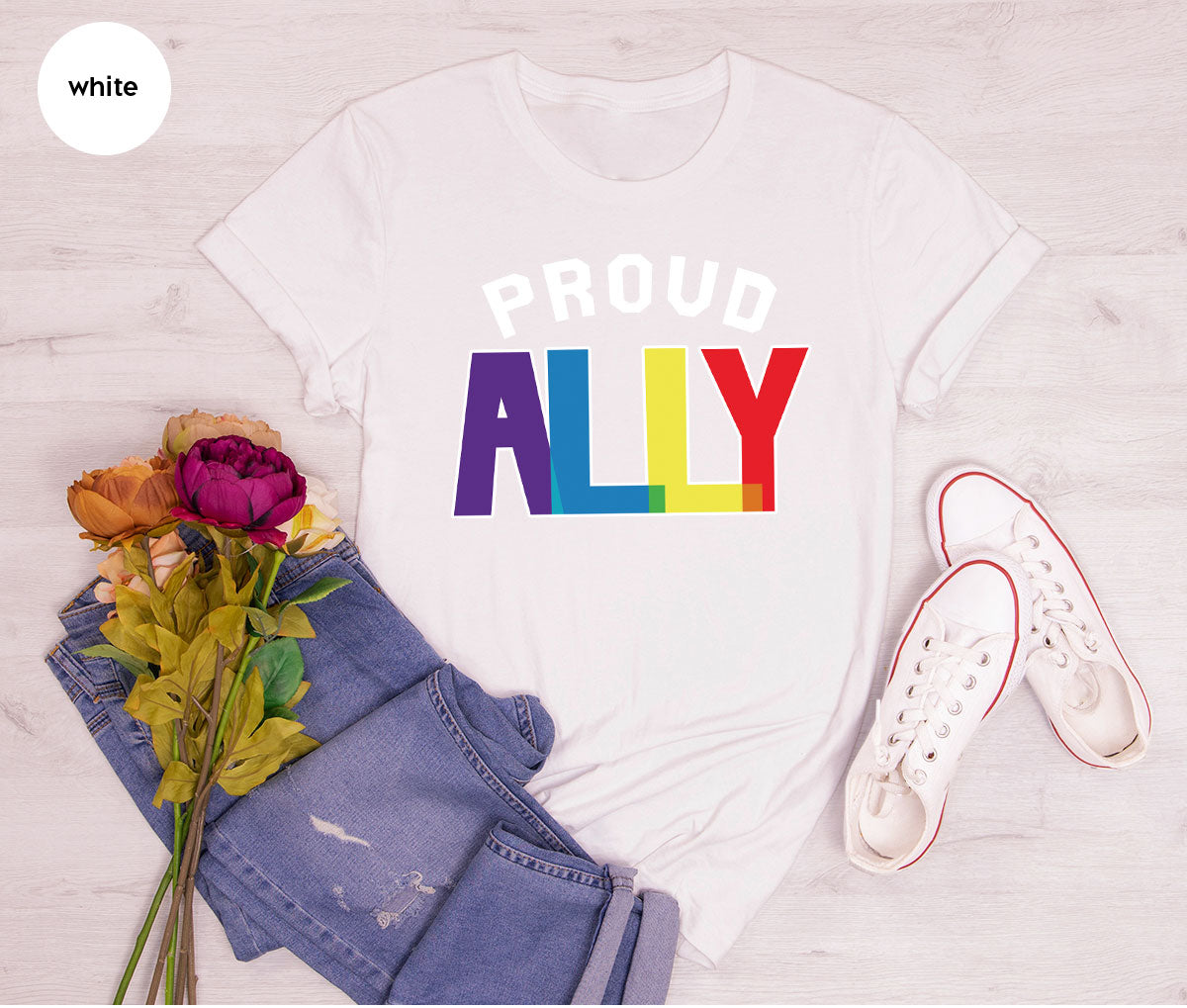 Proud Ally Shirt, LGBT Ally T-Shirt, LGBT Proud Tee