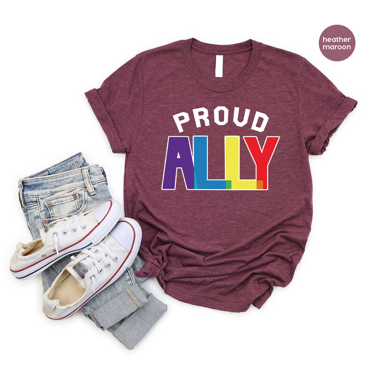 Proud Ally Shirt, LGBT Ally T-Shirt, LGBT Proud Tee