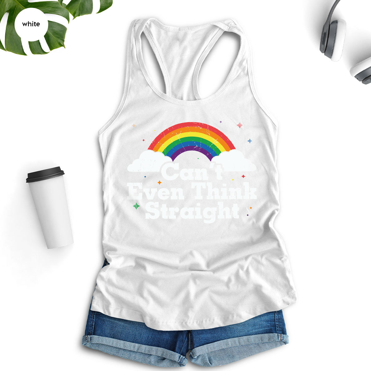 Can I Even Think Straight Shirt, Rainbow T-Shirt, LGBT T-Shirt