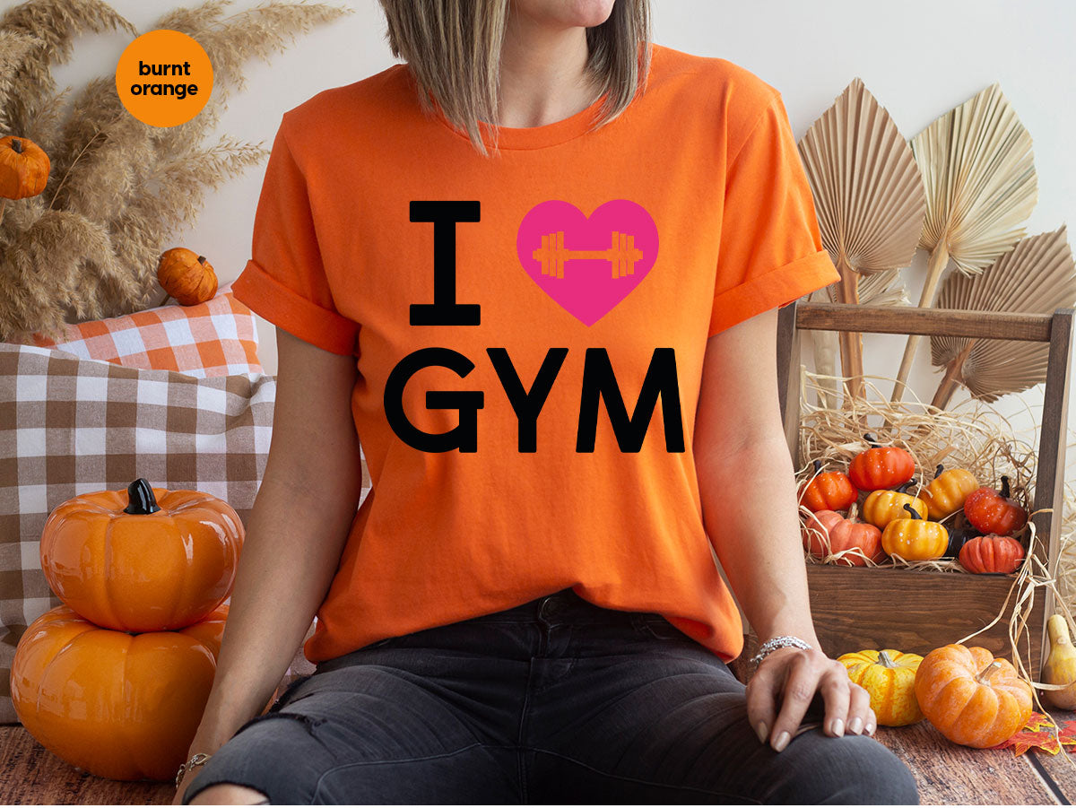 Fitness T-Shirt, GYM Shirt, I Love GYM T-Shirt, T-Shirt For Bodybuilde –