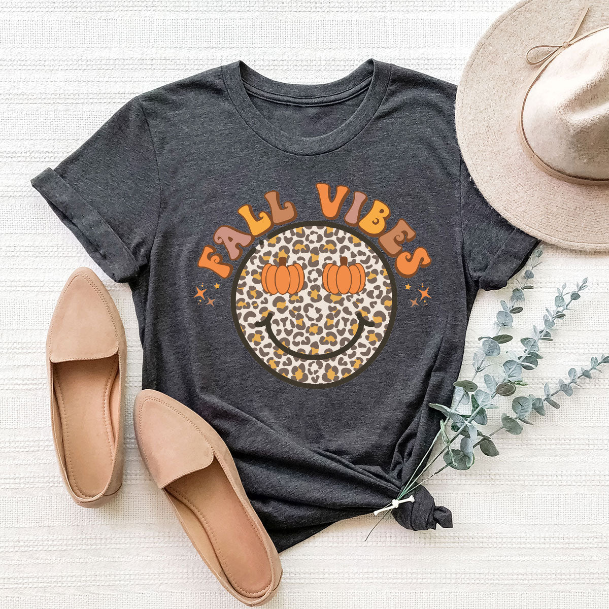 Fall Vibes Smile Shirt, Fall Vibes 2022 T-Shirt, Funny Thanksgiving Tee For 2022