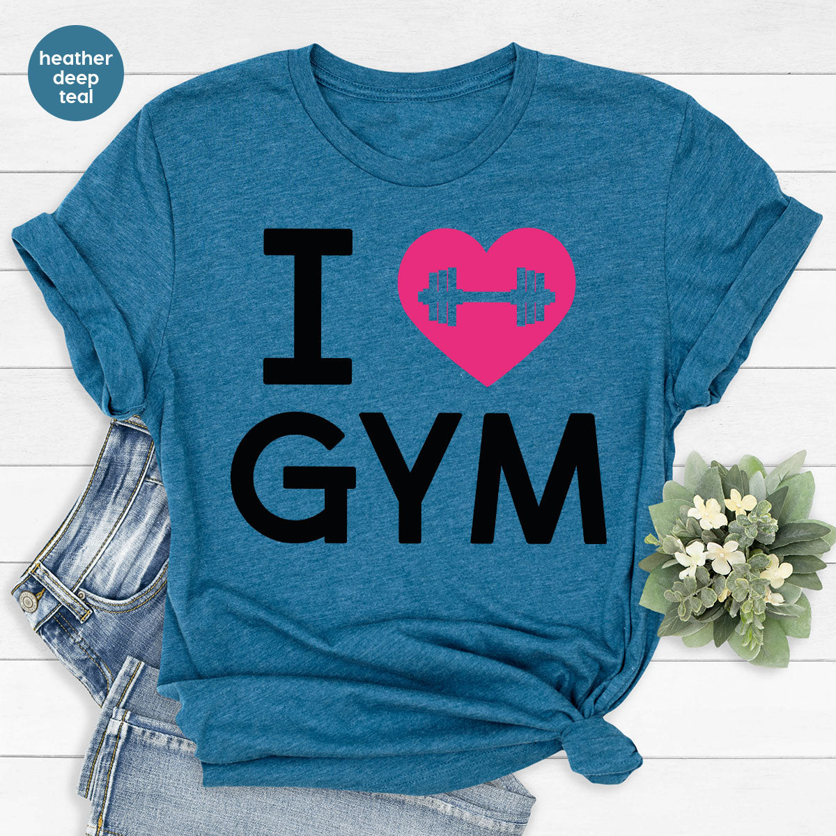 Fitness T-Shirt, GYM Shirt, I Love GYM T-Shirt, T-Shirt For Bodybuilder