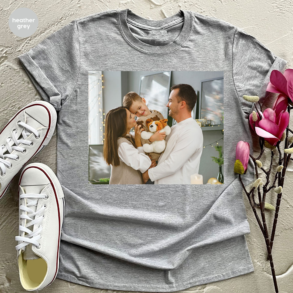 Custom Family T-Shirt, Customizable Photo Shirt, Baby Photo Tee, Family Custom Photo T-Shirt