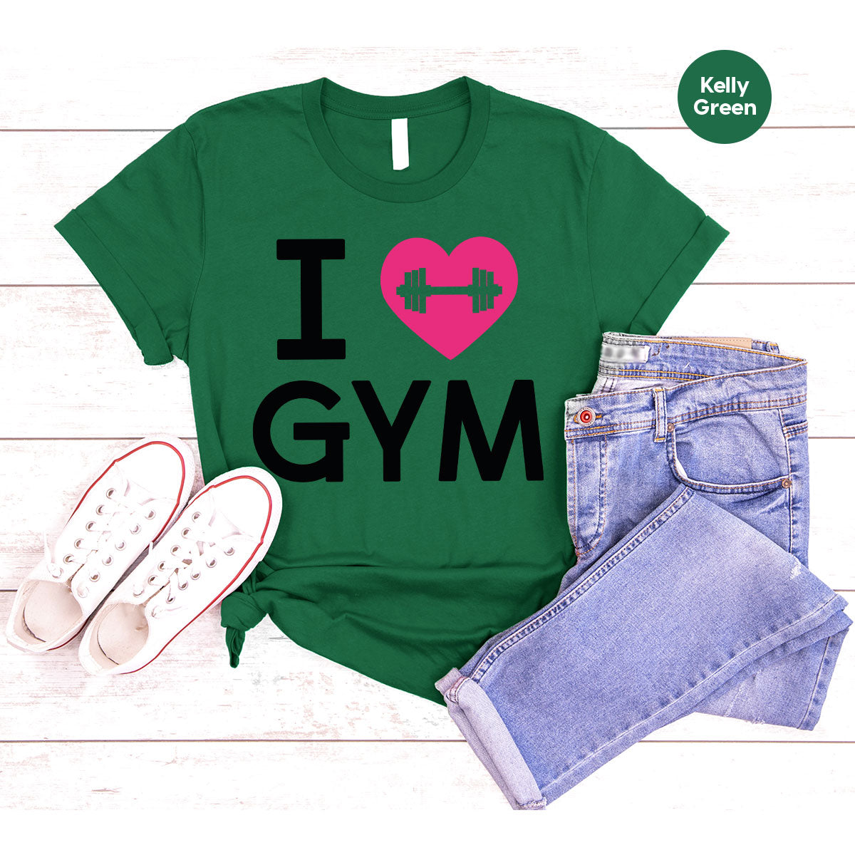 Fitness T-Shirt, GYM Shirt, I Love GYM T-Shirt, T-Shirt For Bodybuilde –
