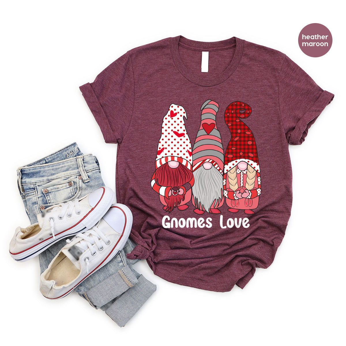 Gnomes Love Shirt, Love 4ever Shirt, Best Love T-Shirt, Valentine's Day Shirt 2023