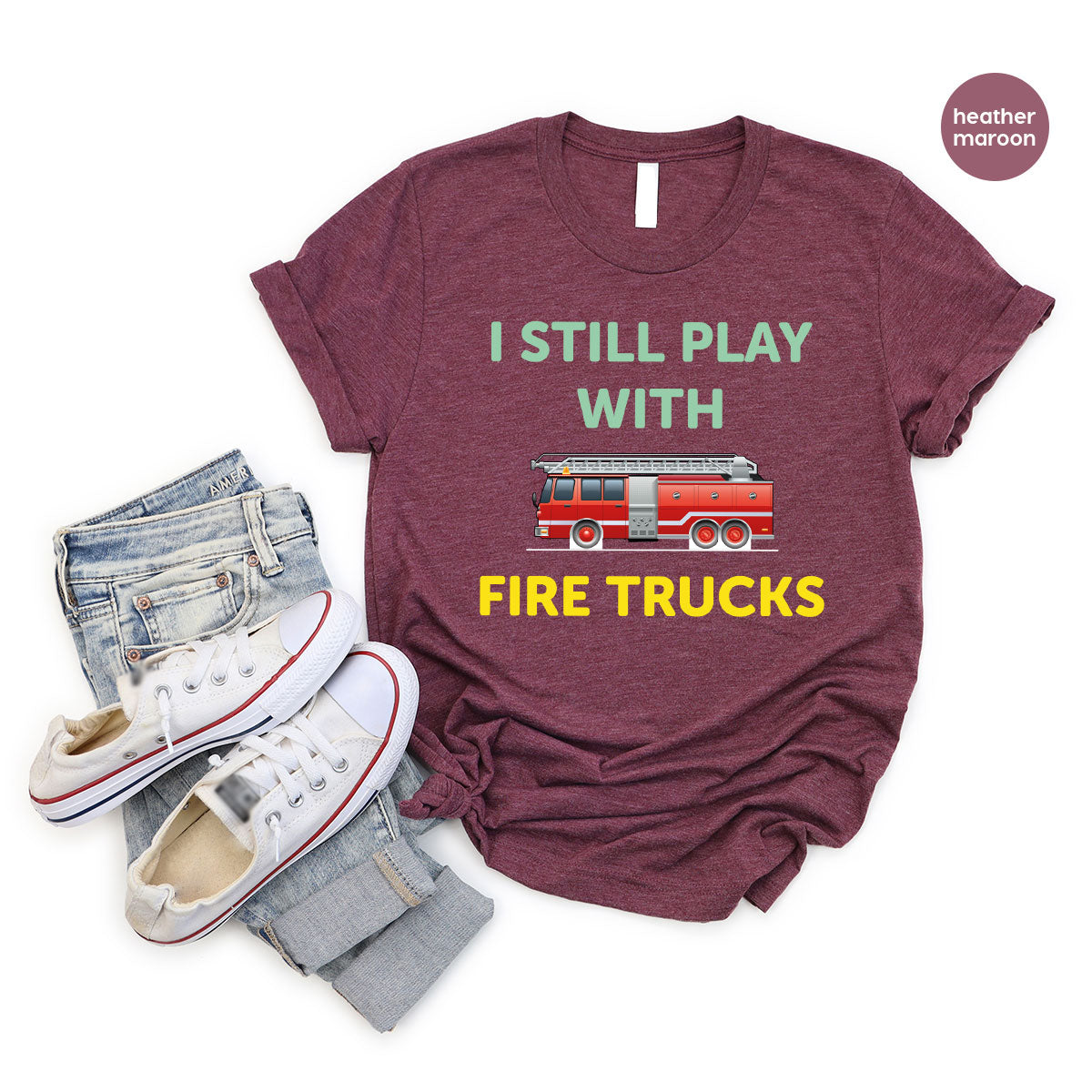 Fire Truck Shirt, Funny Fire Fighter T-Shirt, Fireman Tee