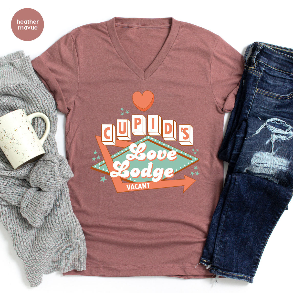 Love Lodge T-Shirt, Valentine's Day Tee, Cupid' Love Lodge Tee, Valentine Shirt