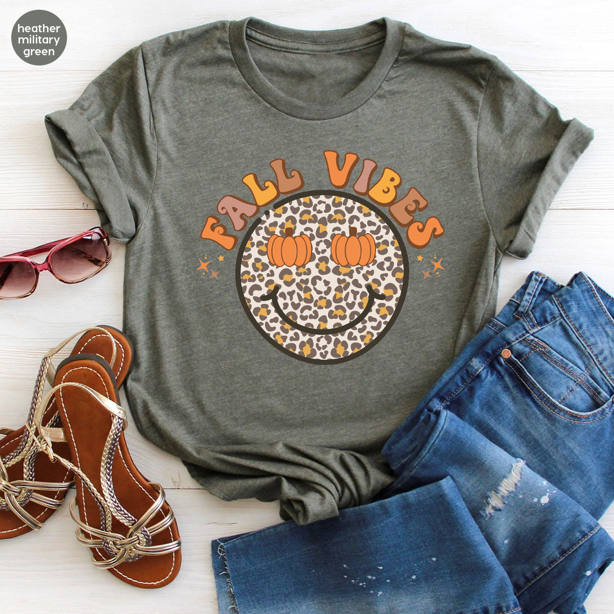 Fall Vibes Smile Shirt, Fall Vibes 2022 T-Shirt, Funny Thanksgiving Tee For 2022