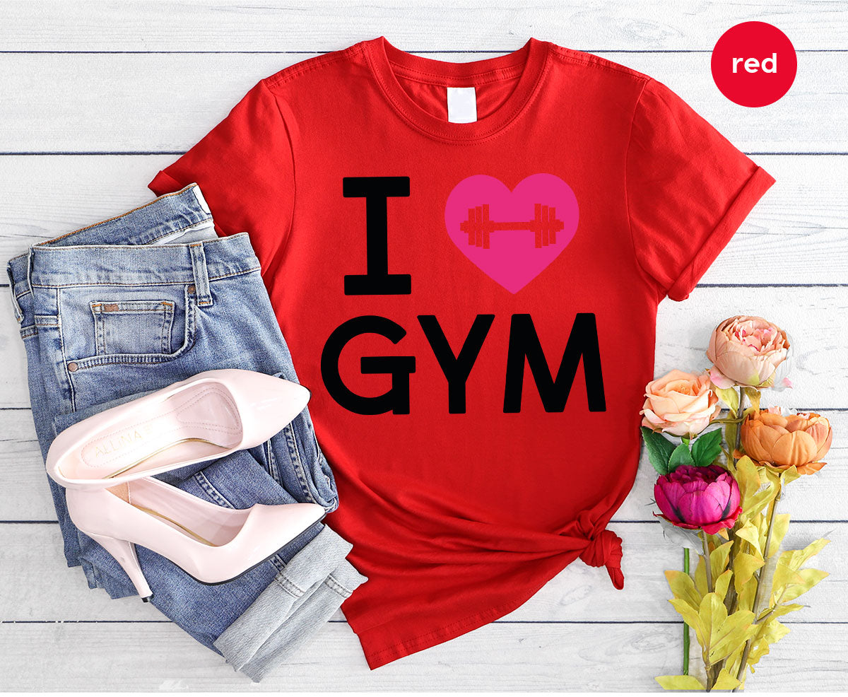 Fitness T-Shirt, GYM Shirt, I Love GYM T-Shirt, T-Shirt For Bodybuilder