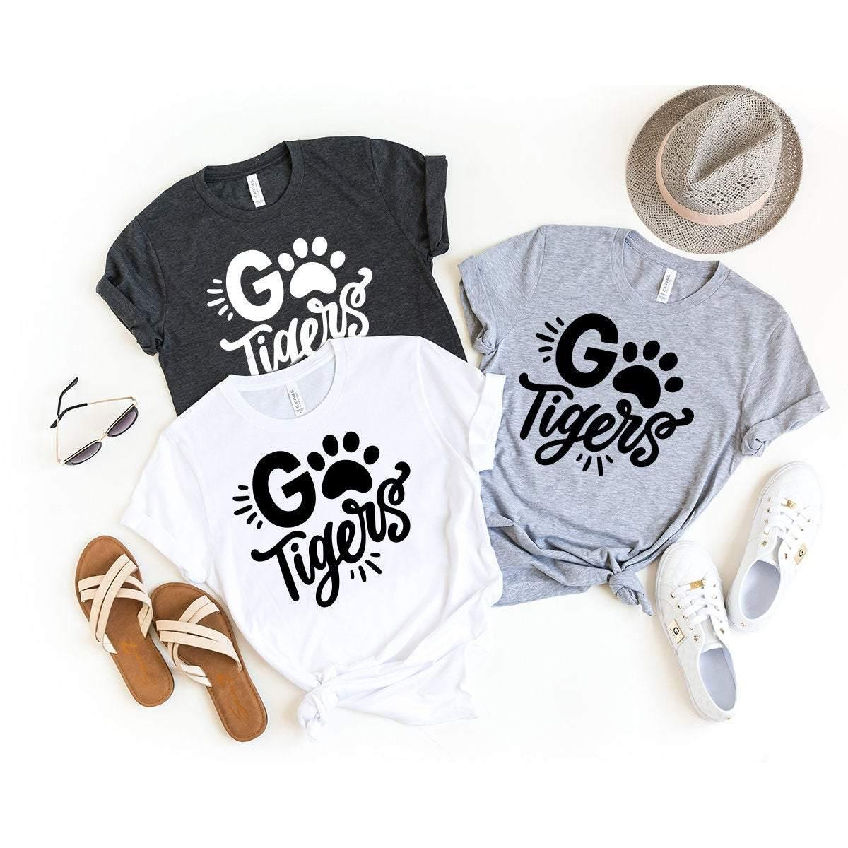  Football, tigers, shirt, paw, mom, school spirit, t