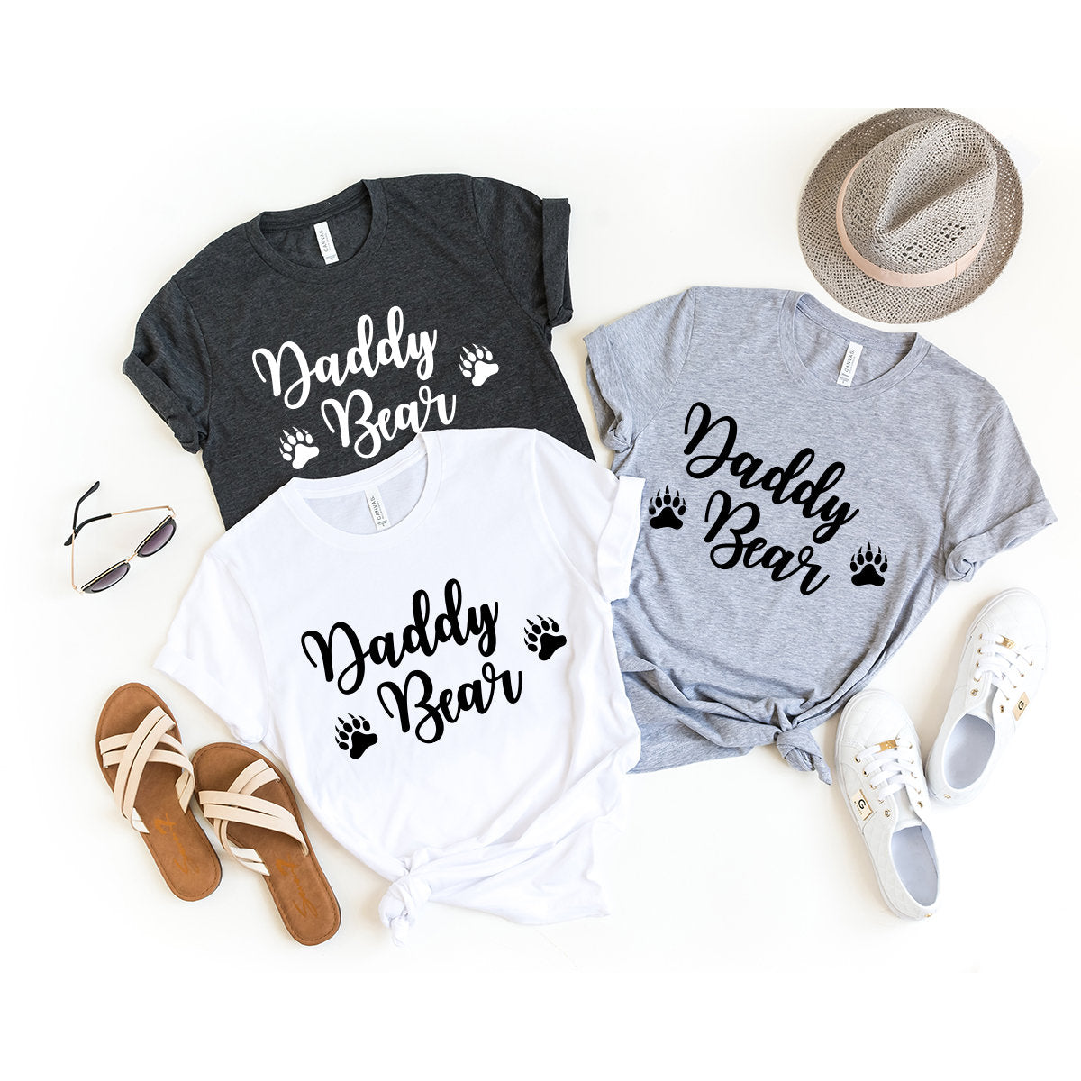 Bear Matching Family Outfits, Funny Mama Bear Four Cubs T-Shirt