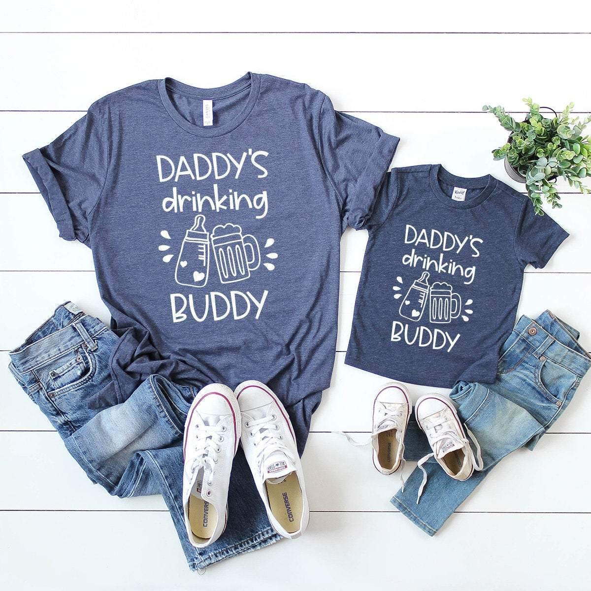 Drinking Buddies Matching Dad + Baby Shirt Set