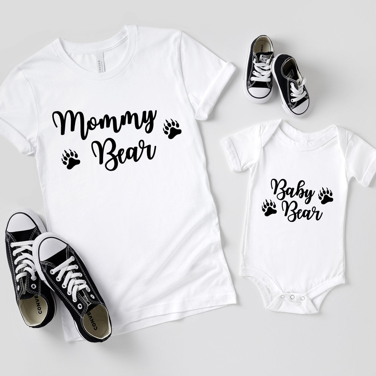 Bear Matching Family Outfits, Funny Mama Bear Four Cubs T-Shirt