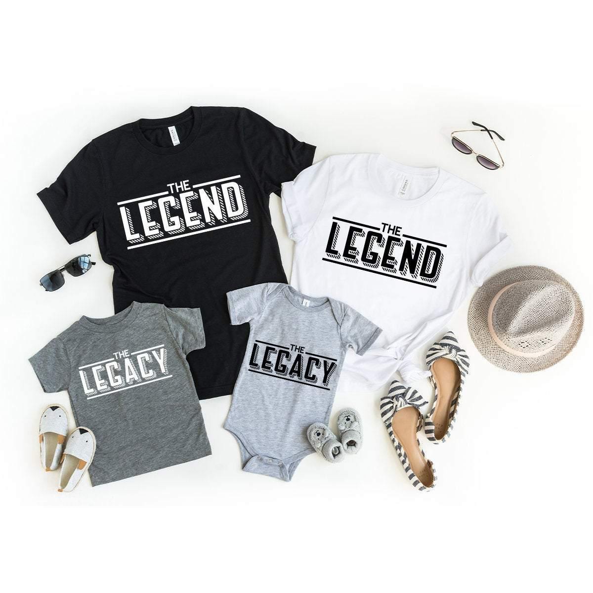 The Legend, The Legacy, Father Son Shirts, Matching Shirts, Father and Son, Fathers Day Gift, Gift for Dad, Dad and Son Red XL Sweatshirt | AllThatTe