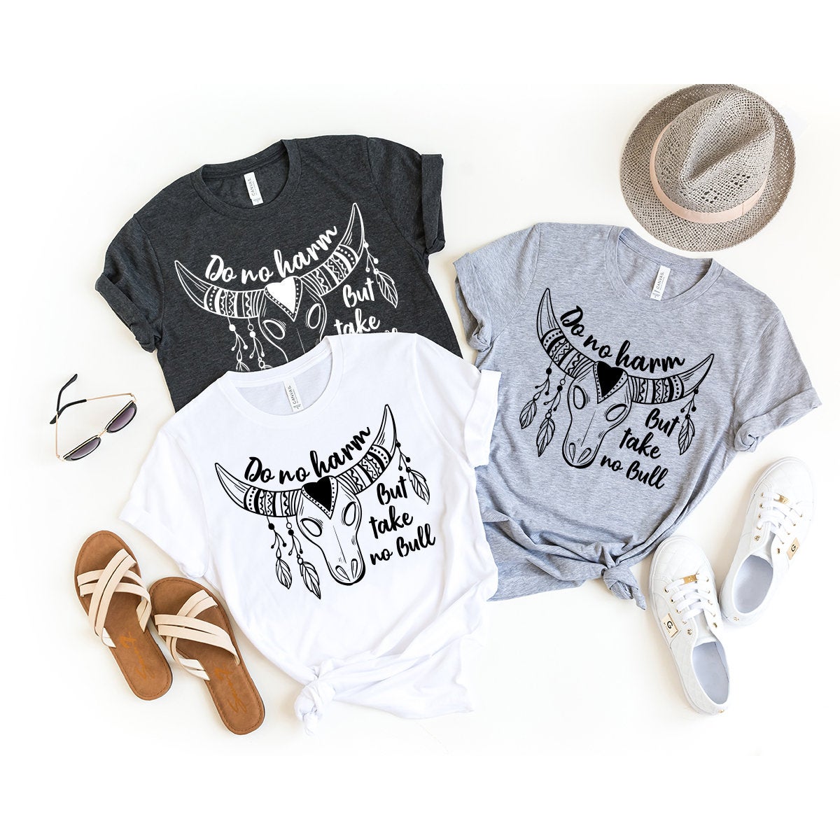 Western Graphic Tee, Country Girl Shirt, Do No Harm But Take No Bull Shirt, Cowgirl T-Shirt, Southern Shirts, Country Music Shirt - Fastdeliverytees.com