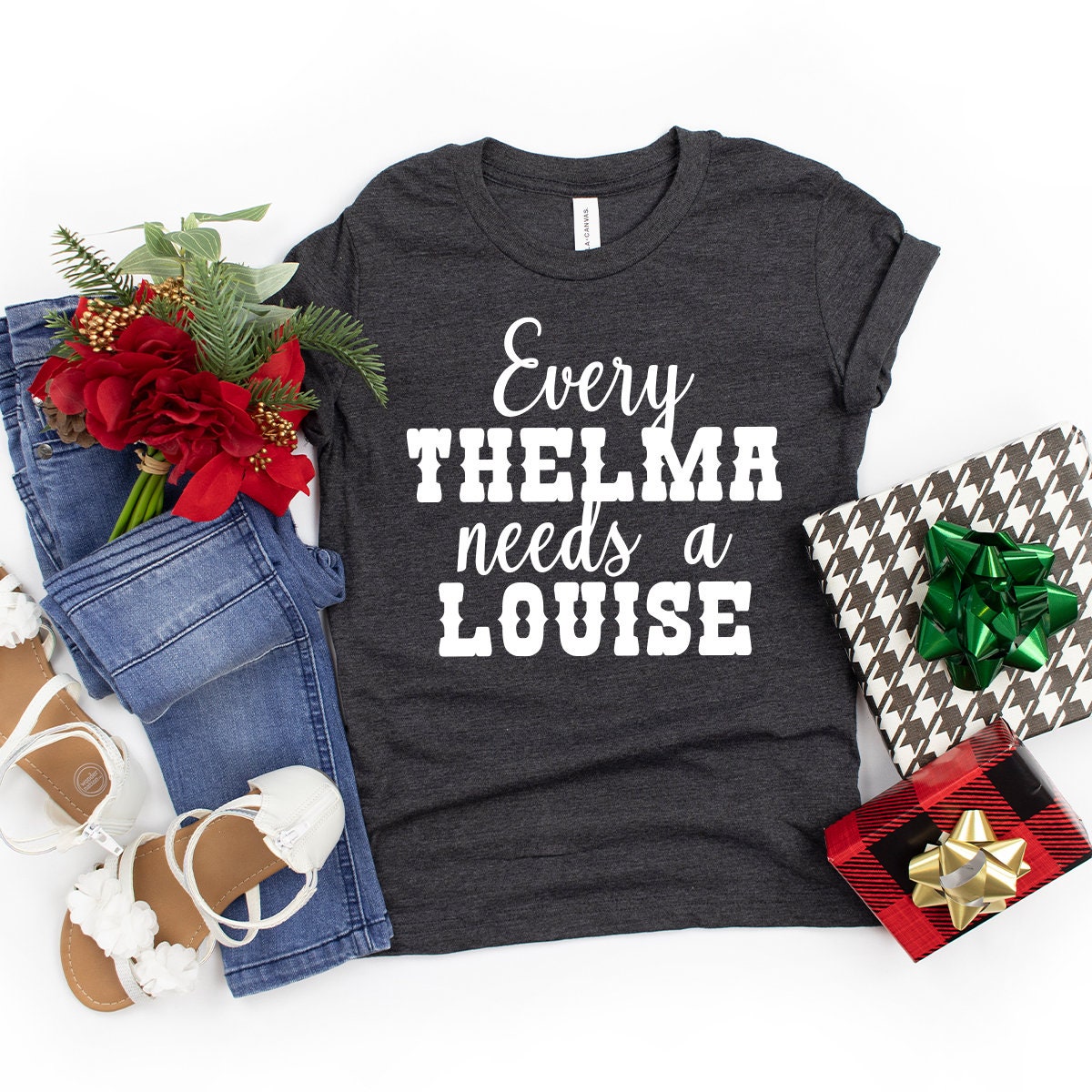 FastDeliveryTees Thelma and Louise, Best Friends Shirt, Every Thelma Needs A Louise Tshirt, Ride or Die, Matching Shirts, Best Friend Gift, Bestie Gift, Gift for