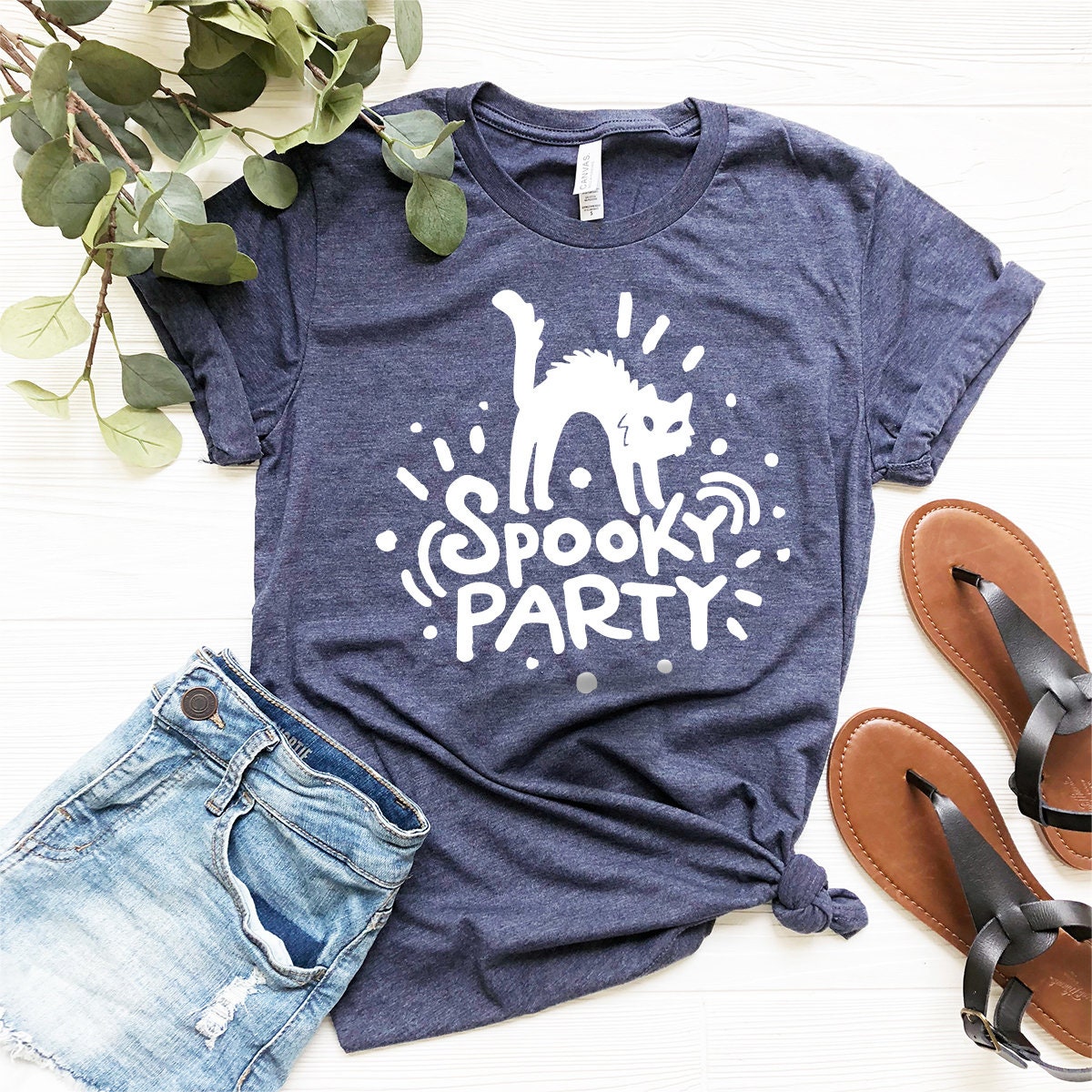 Spooky Shirt, Halloween Shirt, Spooky Cat Shirt, Halloween Cat Shirt, Fall Tshirt, Halloween Gift, Halloween T-Shirt, Spooky Party Shirt - Fastdeliverytees.com