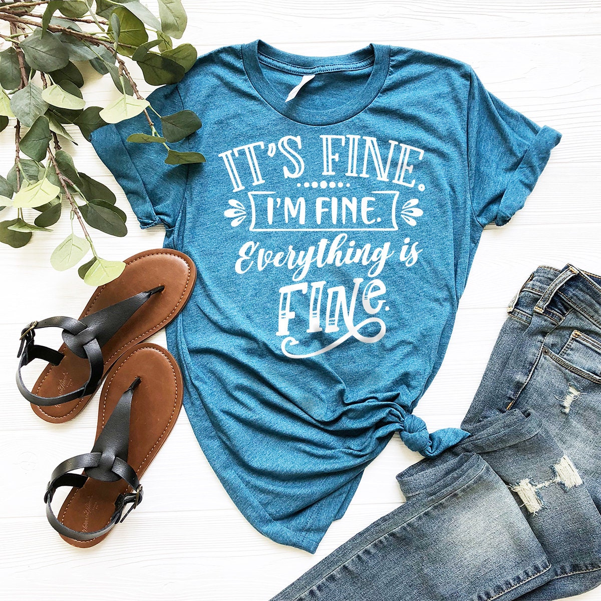 Funny Anxiety Shirt, Introvert Shirt, Mental Health TShirt, I Am Fine Everything Is Fine T Shirt, Funny Saying T-Shirt, Sarcastic Tees - Fastdeliverytees.com