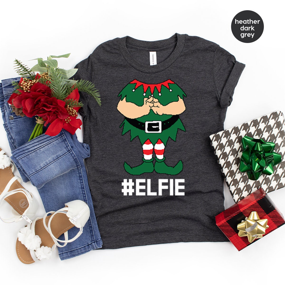 Christmas Shirt, Elf Shirt, Funny Christmas Shirts, Elfie Xmas Shirt, Christmas Party Shirt, Christmas 2022 Gift, Santa Claus Shirt - Fastdeliverytees.com