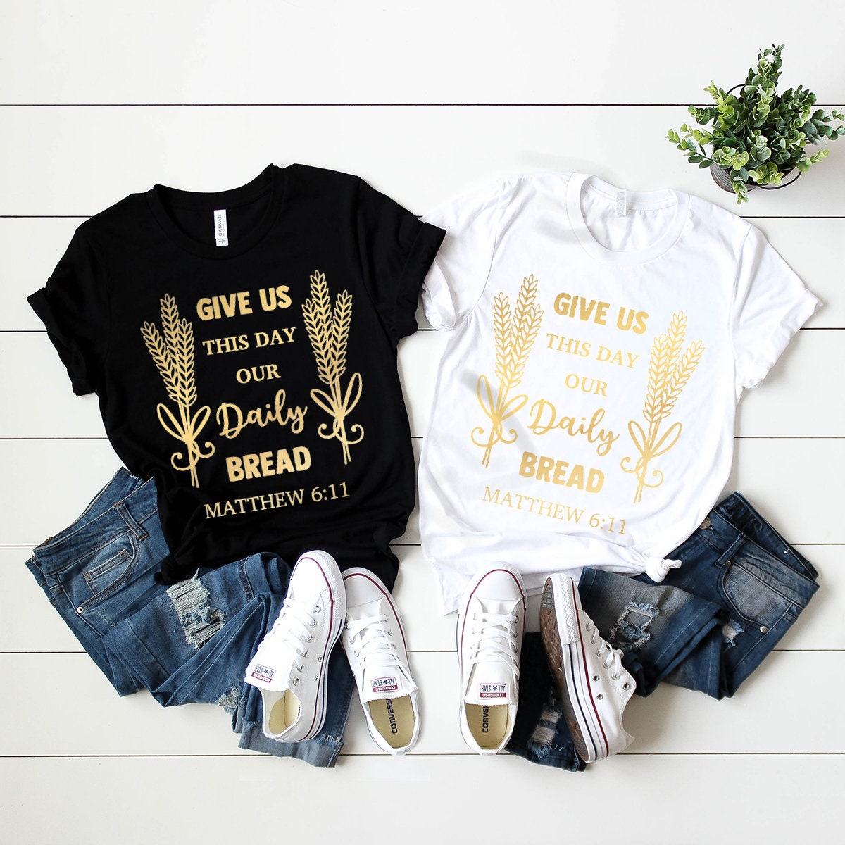 Faith shirt, Christ Shirt, Bible Verse Shirt, Give Us This Day Our Daily Bread Shirt, Mathew Shirt, Wheat Shirt, Mathew 6:11 Shirt - Fastdeliverytees.com