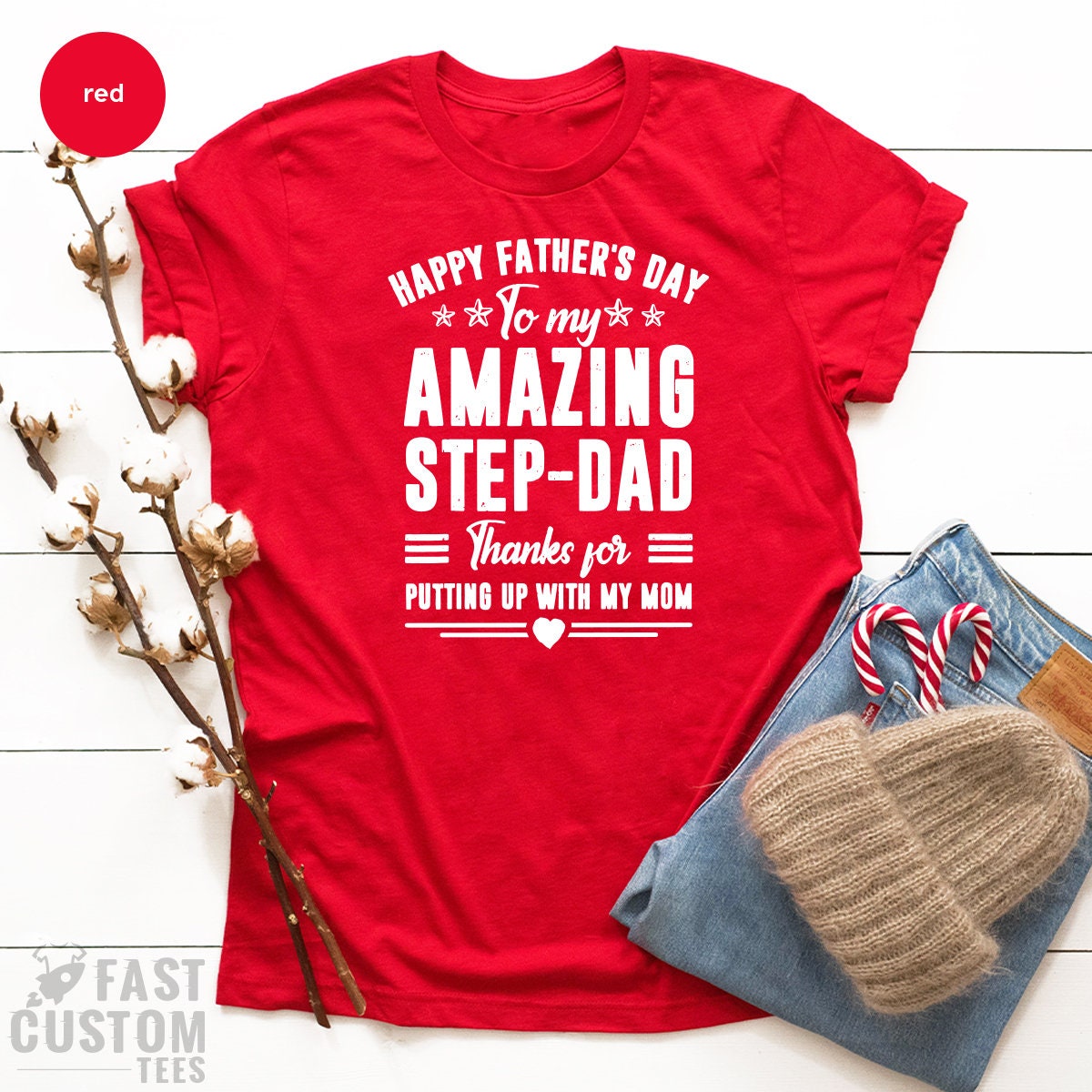 Step Dad T Shirt, Amazing Step-Dad Shirt, Bonus Dad Gifts, Gift for Step Father, Step Father Shirt, Bonus Daddy Tee, Dad Gifts, Dad Shirt