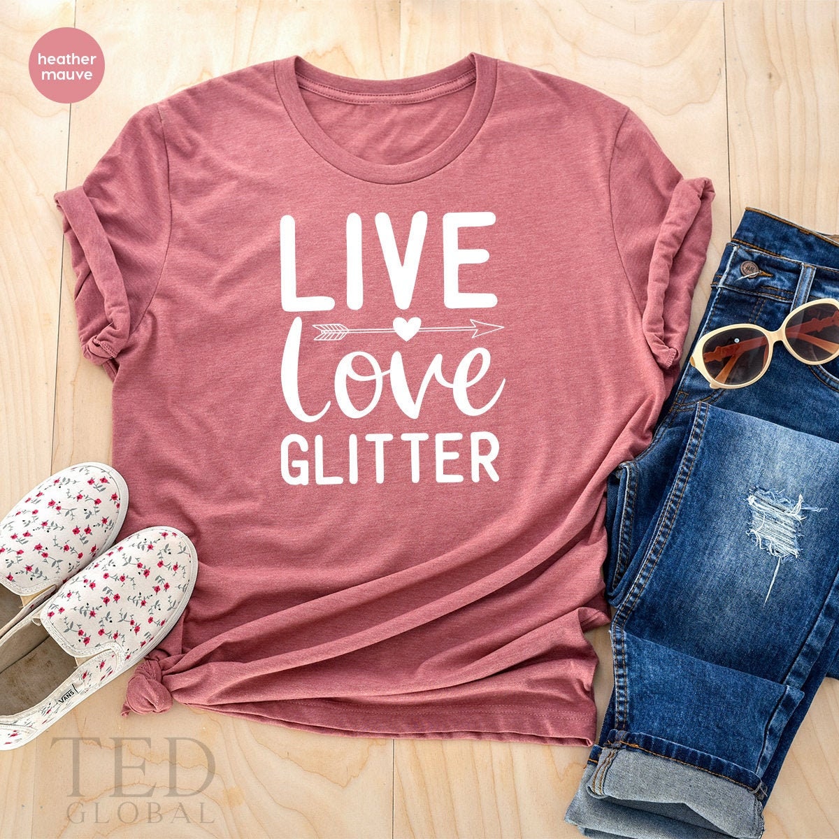 Cute Love T-Shirt, Newlywed TShirt, Glitter Shirt, Gift For Girlfriend, Best Friend Gift, Mental Health Shirt, Ladies Shirt, Self Love Tees - Fastdeliverytees.com