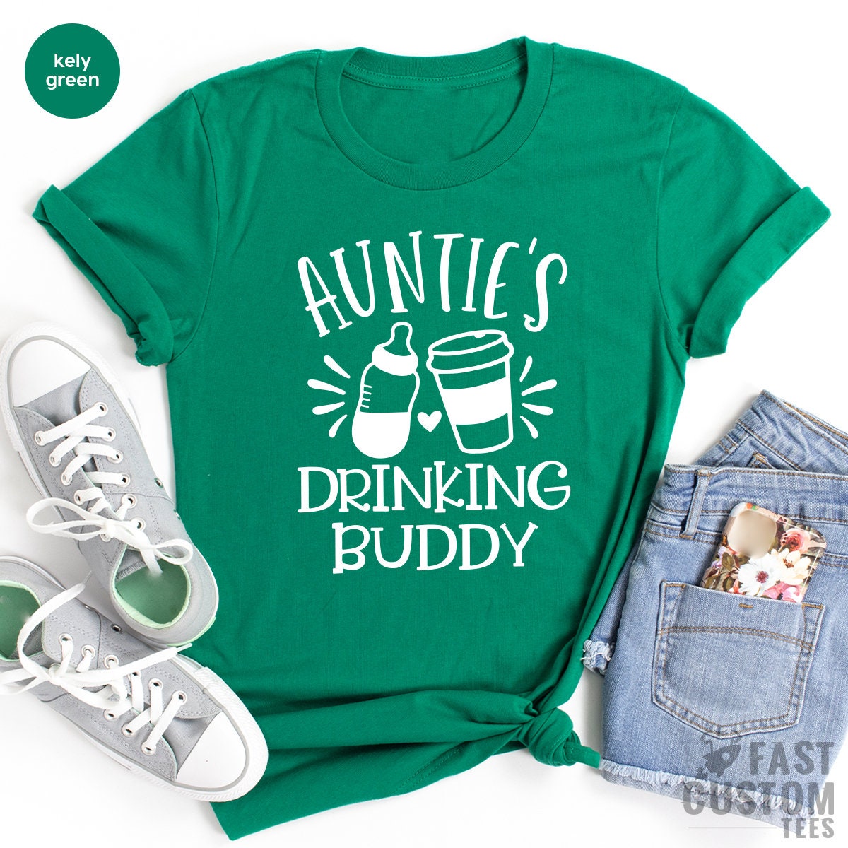 New Aunt Shirt, New Auntie Gift, Aunt Tshirt, Auntie T Shirt, Gift for Aunt, Auntie's Drinking Buddy Tee, Aunt Birthday Shirt, Aunt Tee