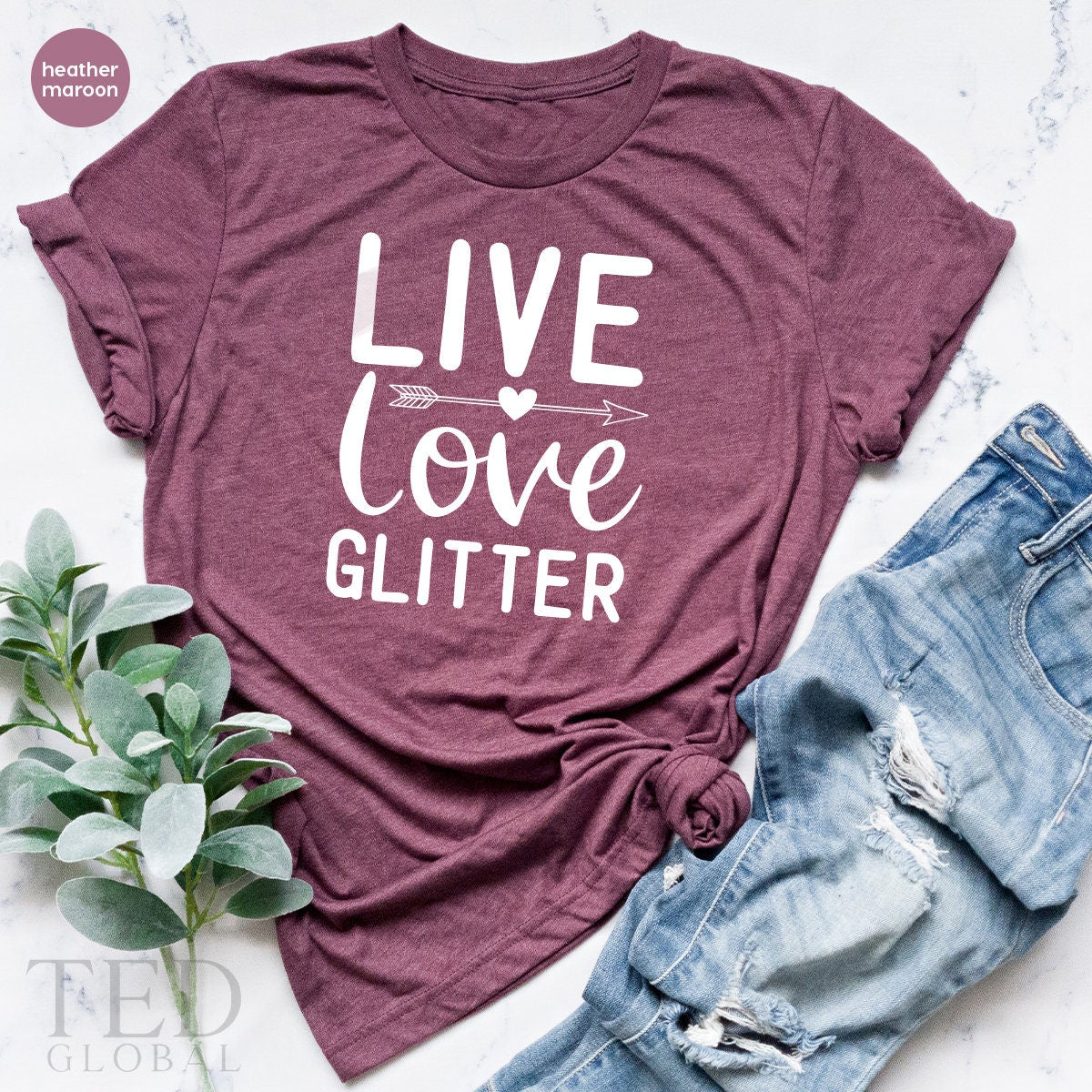 Cute Love T-Shirt, Newlywed TShirt, Glitter Shirt, Gift For Girlfriend, Best Friend Gift, Mental Health Shirt, Ladies Shirt, Self Love Tees - Fastdeliverytees.com