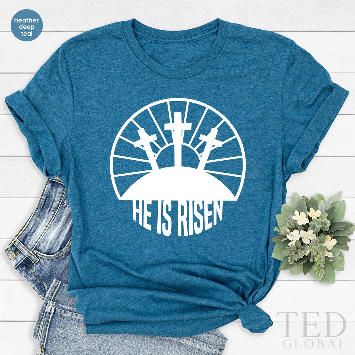 Christian Easter T-Shirt, He Is Risen Shirt, Jesus Easter Shirt, Christian T Shirt For Women And Men, Religious TShirt, Bible Verse Tees - Fastdeliverytees.com