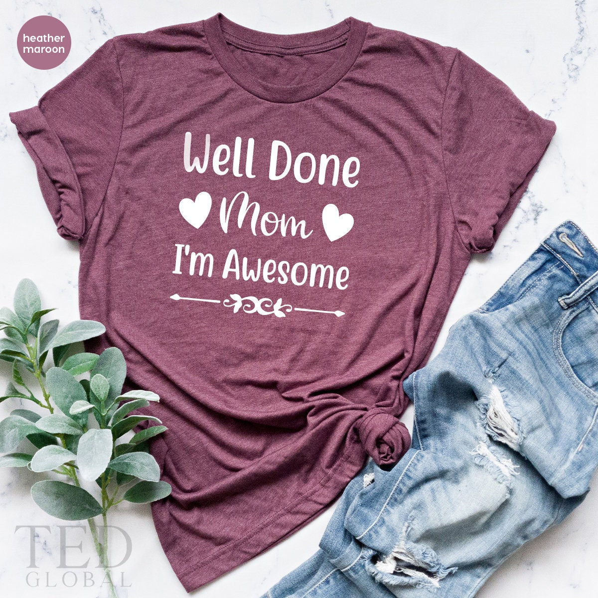 Funny Baby Outfit, Cute Baby Clothes, Well Done Mom I'm Awesome Bodysuit, Baby Shower Bodysuit, Funny Baby Clothes, New Baby Gifts - Fastdeliverytees.com