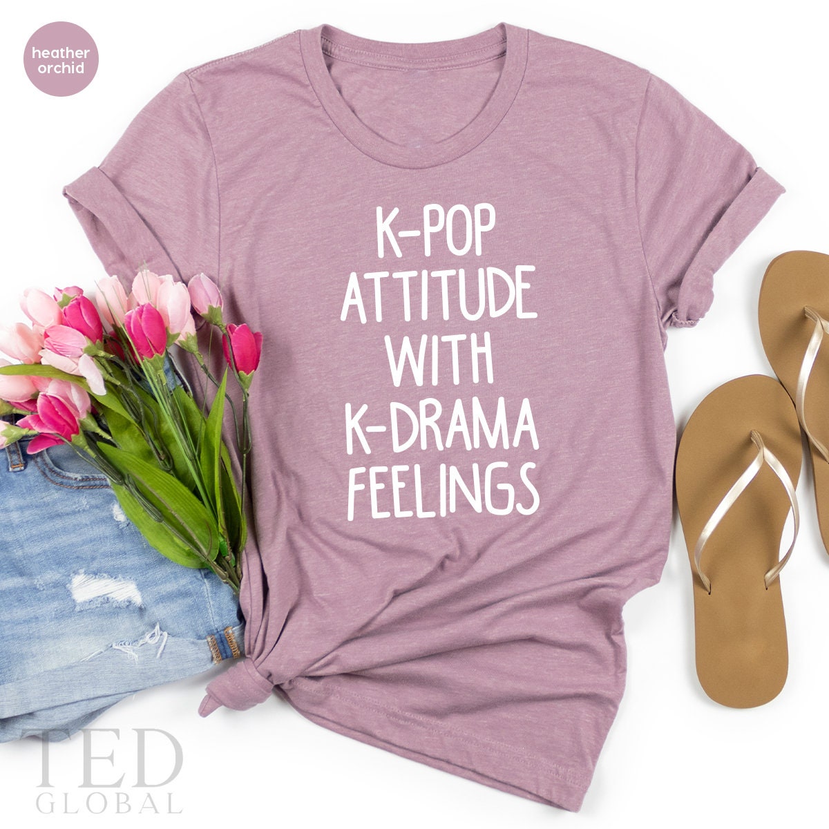 K-pop Lover Shirt, Kpop TShirts, Drama Addict T Shirt, K-pop Attitude With K-Drama Feelings Shirt, Korean Drama Tees, Gift For Korea Lover - Fastdeliverytees.com