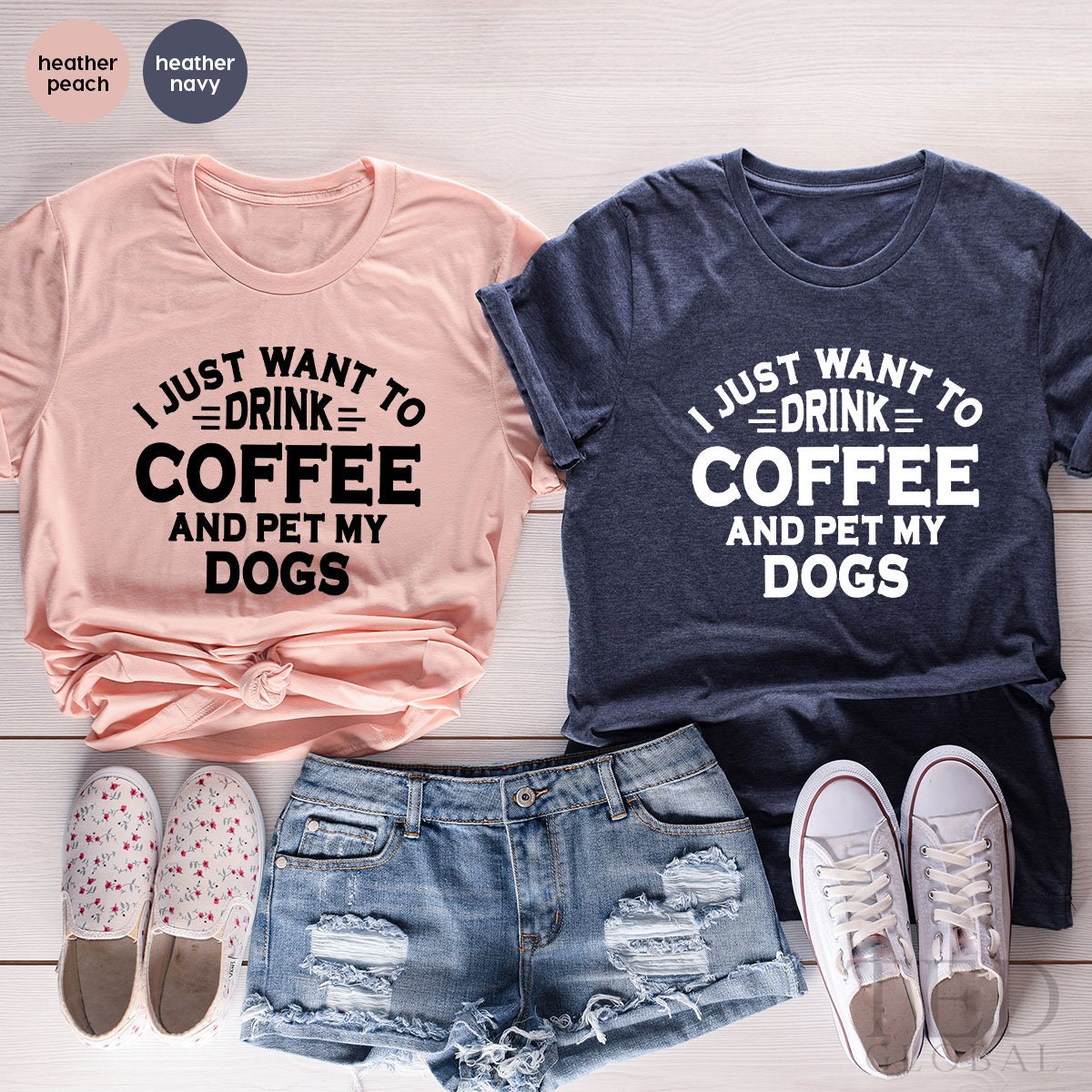 Dogs and Coffee Shirt, Dog Owner Tee Shirt