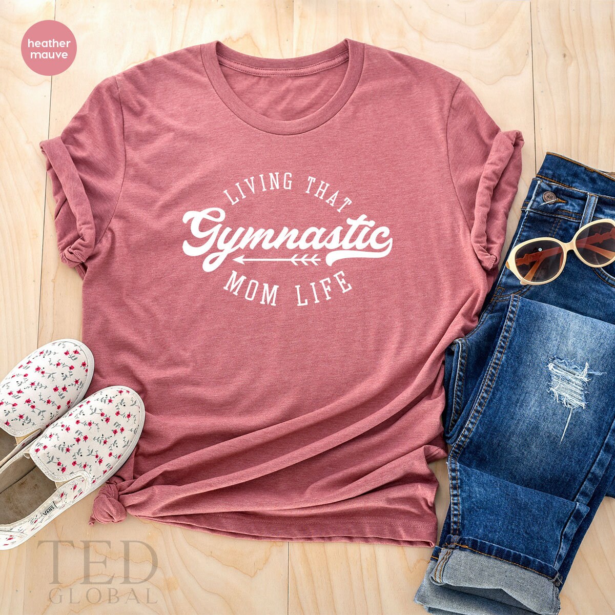 Gymnastic Mom TShirt, Gymnastics Mama Tee, Mothers Day Gift, Living That Gymnastic, Gymnastic Gift, Dance Mommy TShirt, Gymnast Shirt - Fastdeliverytees.com