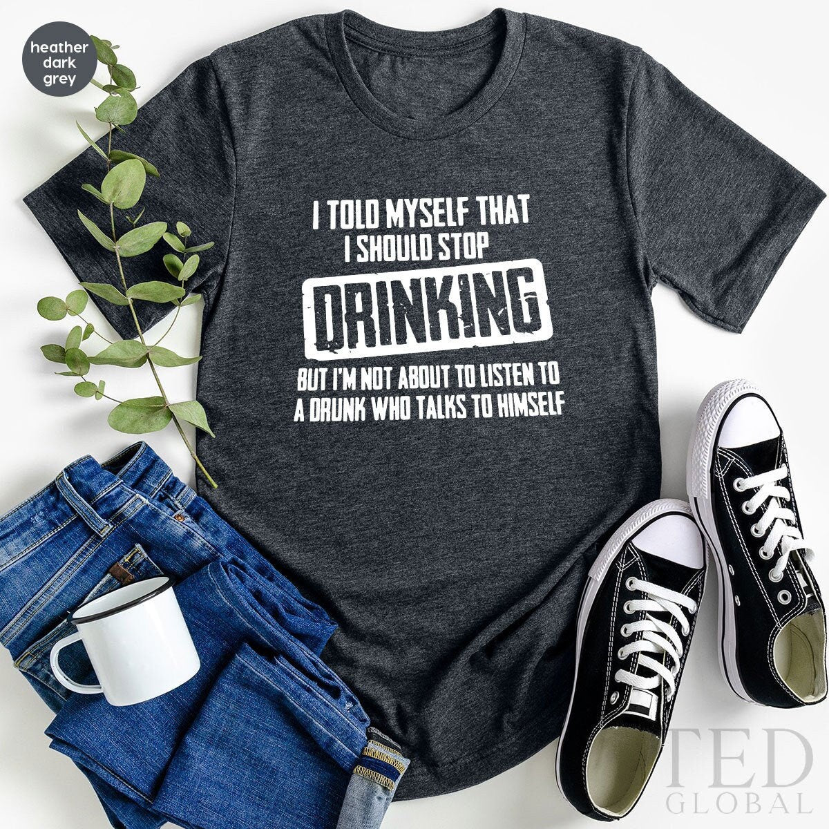 Alcohol is Like a Push-up Bra for my Personality Funny Meme Short-Sleeve  Unisex T-Shirt