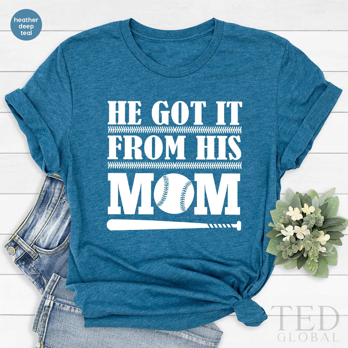 Funny Baseball Mama T Shirt