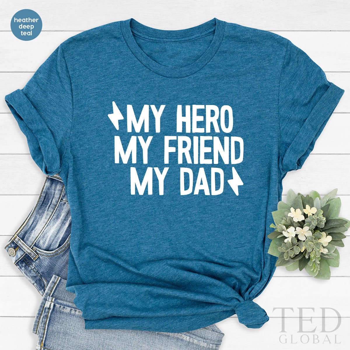 Dad Shirt, Daddy TShirt, Fathers Day Gift, Hero Dad Shirt, Super Daddy T Shirt, Best Papa Tee, My Hero My Friend My Dad , Gift From Kids - Fastdeliverytees.com