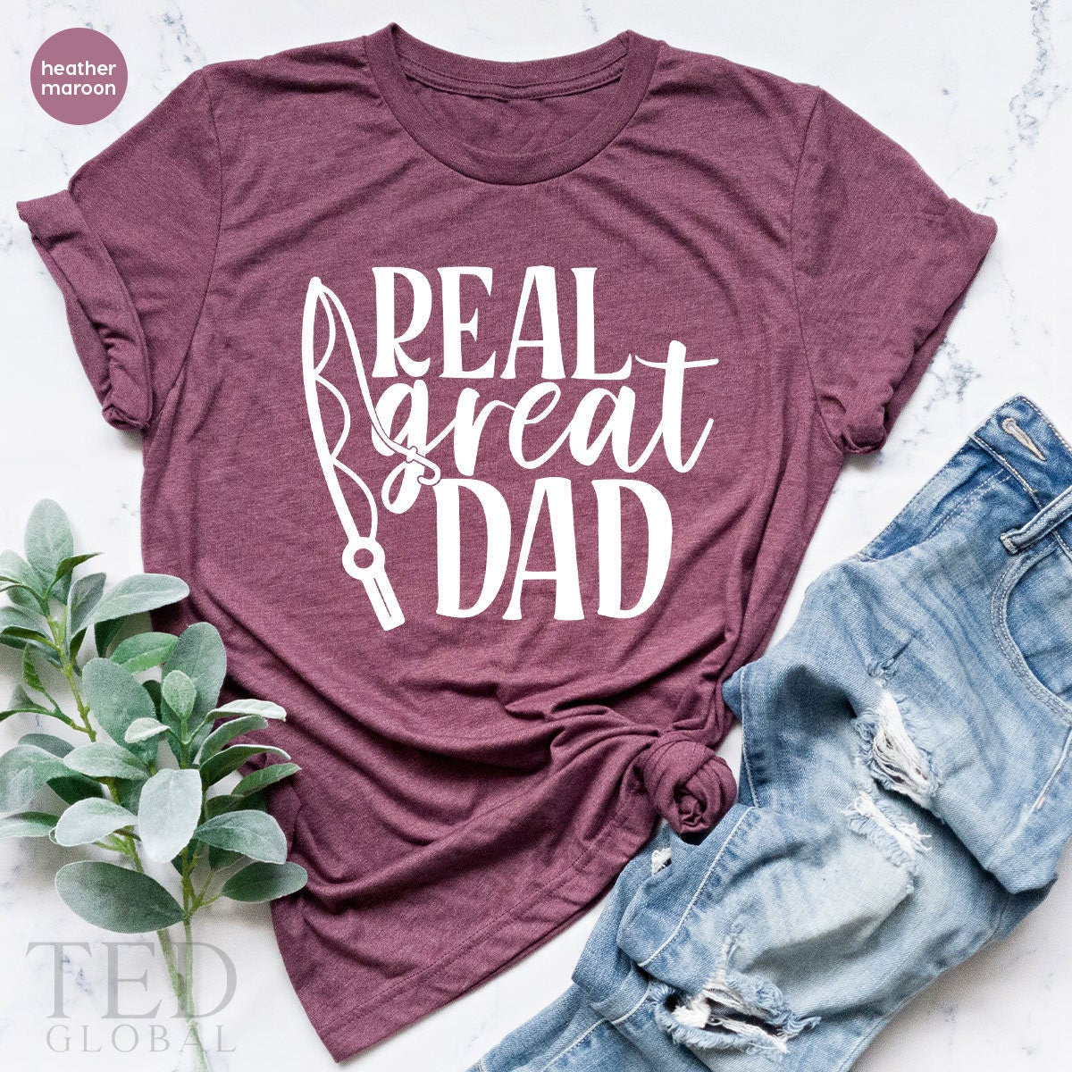 Fishing Dad Shirt, Real Great Dad Shirt, Fathers Day Tee, Fishing Gift –